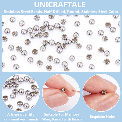 Unicraftale 202 Stainless Steel Beads STAS-UN0052-44-1