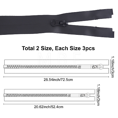 BENECREAT Nylon Zipper Fastener FIND-BC0001-52A-1