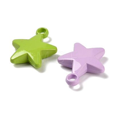Baking Paint Acrylic Pendants OACR-H059-04-1