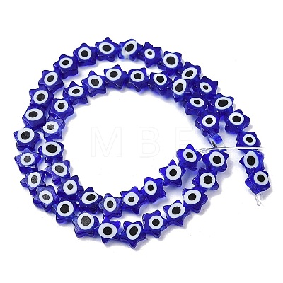 Handmade Evil Eye Lampwork Beads Strands LAMP-G166-02E-1