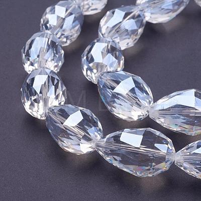 Transparent Glass Bead Strands EGLA-E049-NB01-1