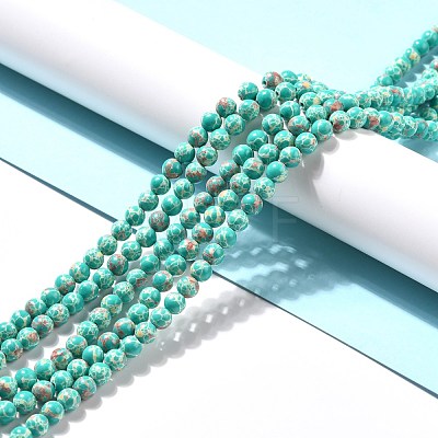 Synthetic Imperial Jasper Beads Strands G-E568-01A-02-1