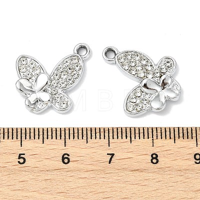 Animal Theme UV Plating Alloy Crystal Rhinestone Pendants ALRI-T012-07J-P-1