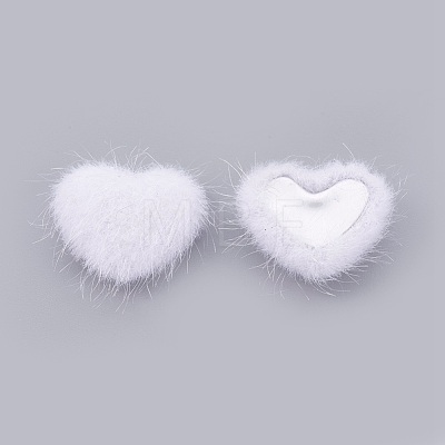 Faux Mink Fur Covered Cabochons WOVE-F021-05S-09-1