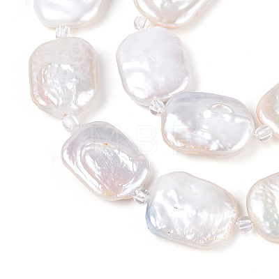 Natural Baroque Keshi Pearl Beads Strands LS-PEAR-D07-03-1