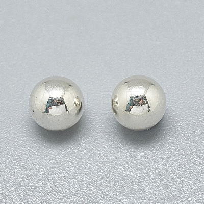 925 Sterling Silver Beads STER-T002-232S-4mm-1