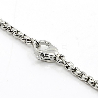 Box Chains Necklace for Men X-NJEW-F027-02-2mm-1