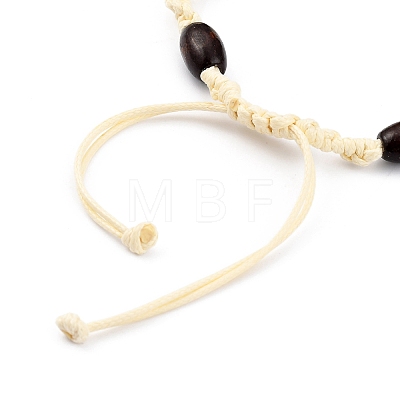 Adjustable Korean Waxed Polyester Cord Braided Bead Bracelets BJEW-JB05438-02-1