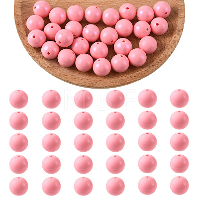 30Pcs Round Silicone Beads SIL-SZ0004-23E-1