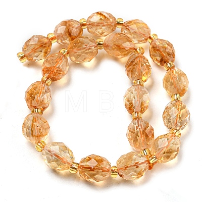 Natural Citrine Beads Strands G-N342-44-1