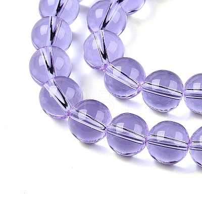 Transparent Glass Beads Strands GLAA-T032-T10mm-01-1