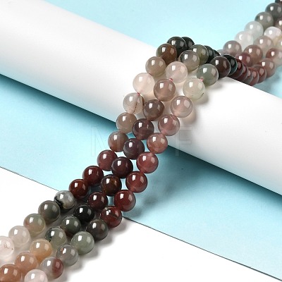 Natural Agate Round Beads Strands G-E583-02B-1