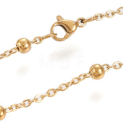 304 Stainless Steel Cable Chain Necklaces NJEW-M183-5G-1