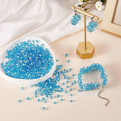 10 Strands 2 Style Transparent Electroplate Glass Beads Strands EGLA-SZ0001-36B-1