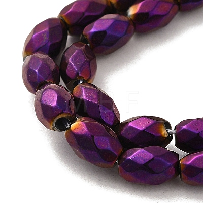 Electroplated Strong Magnetic Synthetic Hematite Beads Strands G-P518-02B-1