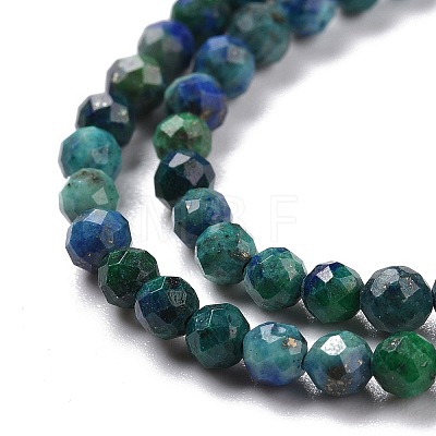 Natural Chrysocolla & Lapis Lazuli Beads Strands X-G-D463-08C-1