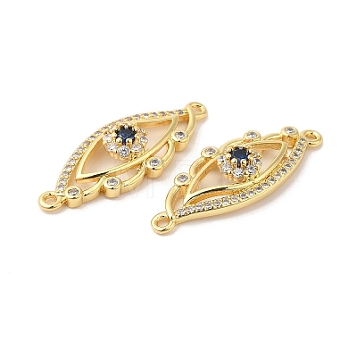 Brass Micro Pave Colorful Cubic Zirconia Connector Charms ZIRC-L103-004G-1