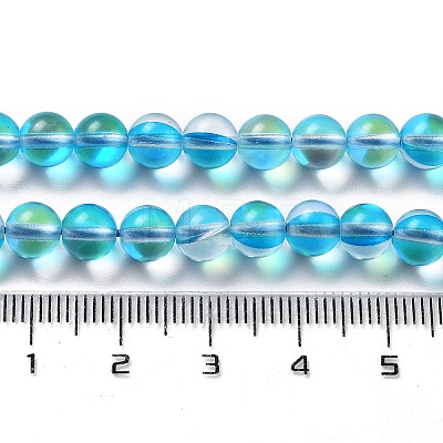 Synthetic Moonstone Beads Strands G-P528-J01-15-1