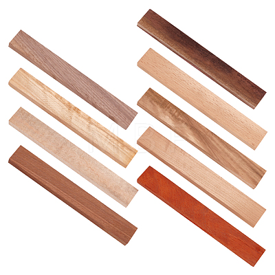 Olycraft 9Pcs 9 Colors Unfinished Wood DIY Material for Hairpin Craft WOOD-OC0002-85-1
