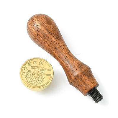 DIY Wood Wax Seal Stamp AJEW-WH0131-228-1