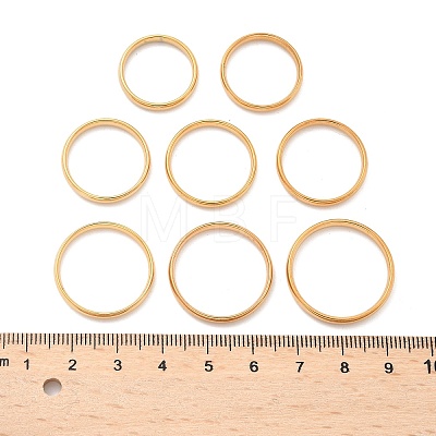 304 Stainless Steel Flat Plain Band Rings STAS-I160-D-G-1