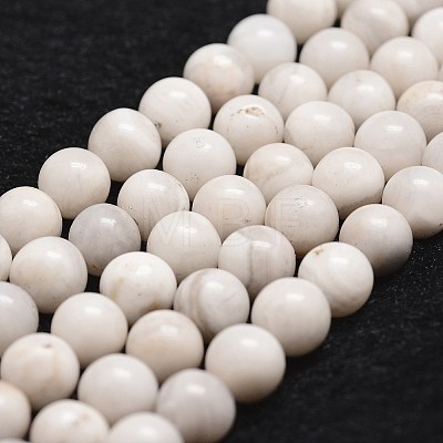 Natural White Crazy Lace Agate Bead Strands G-D840-55-6mm-1