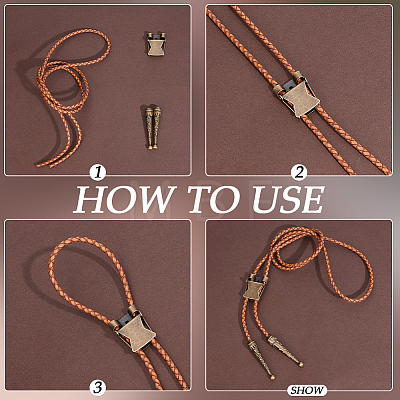 DIY Flower Bolo Tie Making Kit DIY-GF0014-25B-1