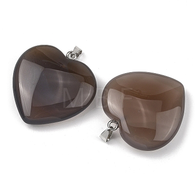 Natural Grey Agate Pendants GG-K002-12A-21-1