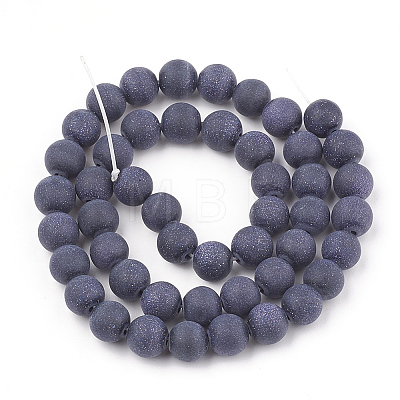 Synthetic Blue Goldstone Beads Strands G-T106-006A-1