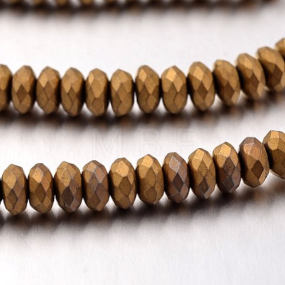 Electroplate Non-magnetic Synthetic Hematite Bead Strands G-F300-48A-F03-1