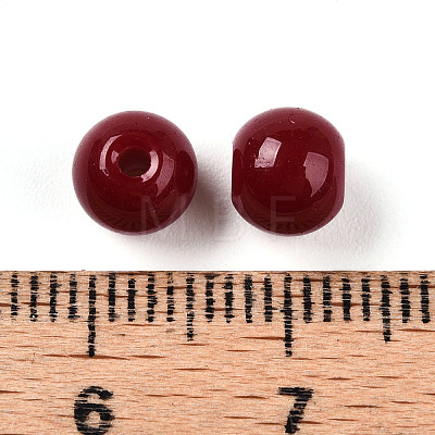 Opaque Solid Color Glass Beads GLAA-N007-6mm-A04-1