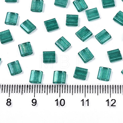 2-Hole Baking Paint Glass Seed Beads SEED-S031-L-ST108A-1