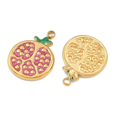 304 Stainless Steel Enamel Pendants STAS-Z166-23E-G-1