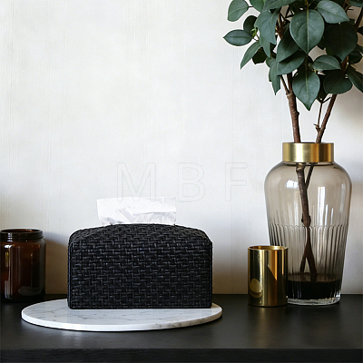 Crossed Textured Imitation Leather Tissue Boxes CON-WH0095-208B-1