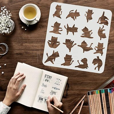 Large Plastic Reusable Drawing Painting Stencils Templates DIY-WH0172-598-1