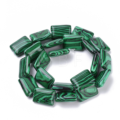 Synthetic Malachite Beads Strands G-T063-01-1