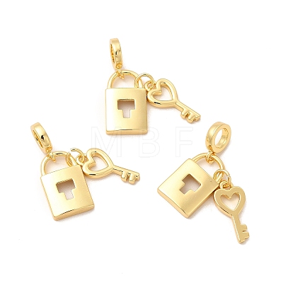 Rack Plating Brass European Dangle Charms KK-B068-17G-1