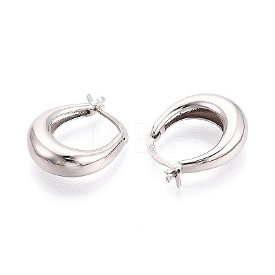 925 Sterling Silver Hoop Earrings STER-N016-130P-1