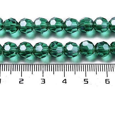 Electroplate Transparent Glass Beads Strands EGLA-A035-T8mm-A18-1