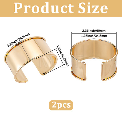 2Pcs Alloy Grooved Bangles FIND-BBC0005-34B-1