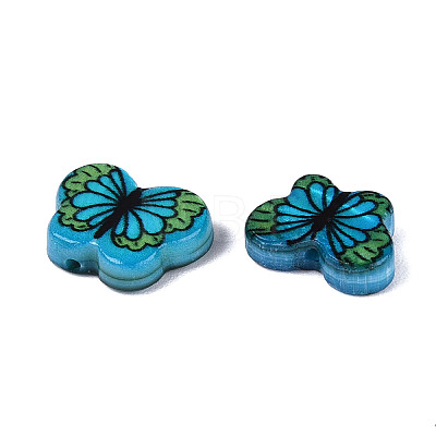 Printed Natural Freshwater Shell Beads SHEL-Q029-11F-1