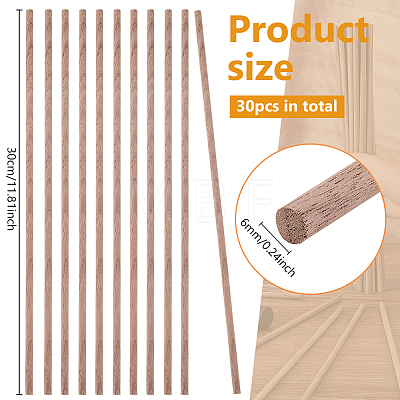 Black Walnut Wood Craft Sticks WH-WG85530-01-1