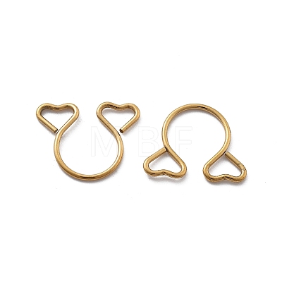 304 Stainless Steel Heart Clip on Nose Rings AJEW-A062-01A-G-1