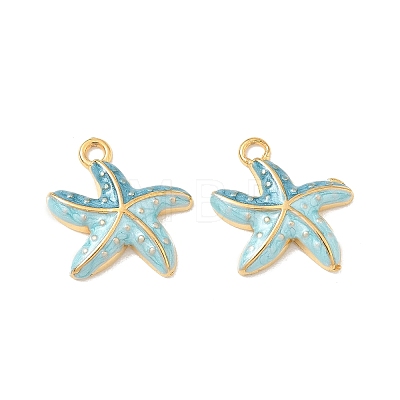 304 Stainless Steel Enamel Pendants STAS-Q119-08G-04-1