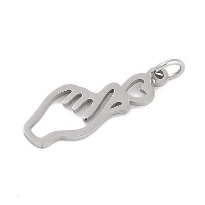 304 Stainless Steel Pendants STAS-R135-09P-1