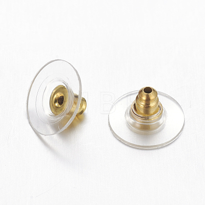 Brass Bullet Clutch Earring Backs EC129-G-1