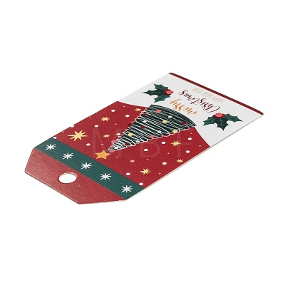 Rectangle Christmas Theme Kraft Paper Cord Display Cards CDIS-K003-02B-1