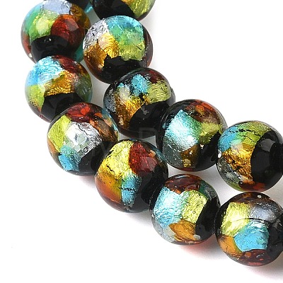 Handmade Foil Glass Beads LAMP-K039-37A-1