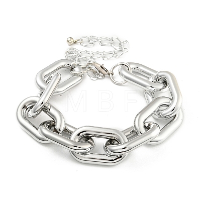 Chunky Aluminum Cable Chain Necklaces for Women NJEW-K261-01A-P-1