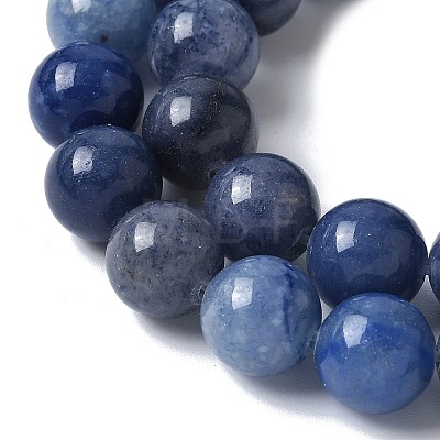 Natural Blue Aventurine(Dyed and Heated) Beads Strands G-U015-10MM-01-1